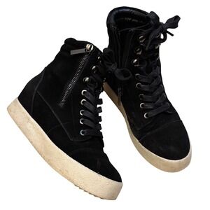 Aqua College Womens Waterproof Suede High Top Sneakers Boots Black Size 6.5